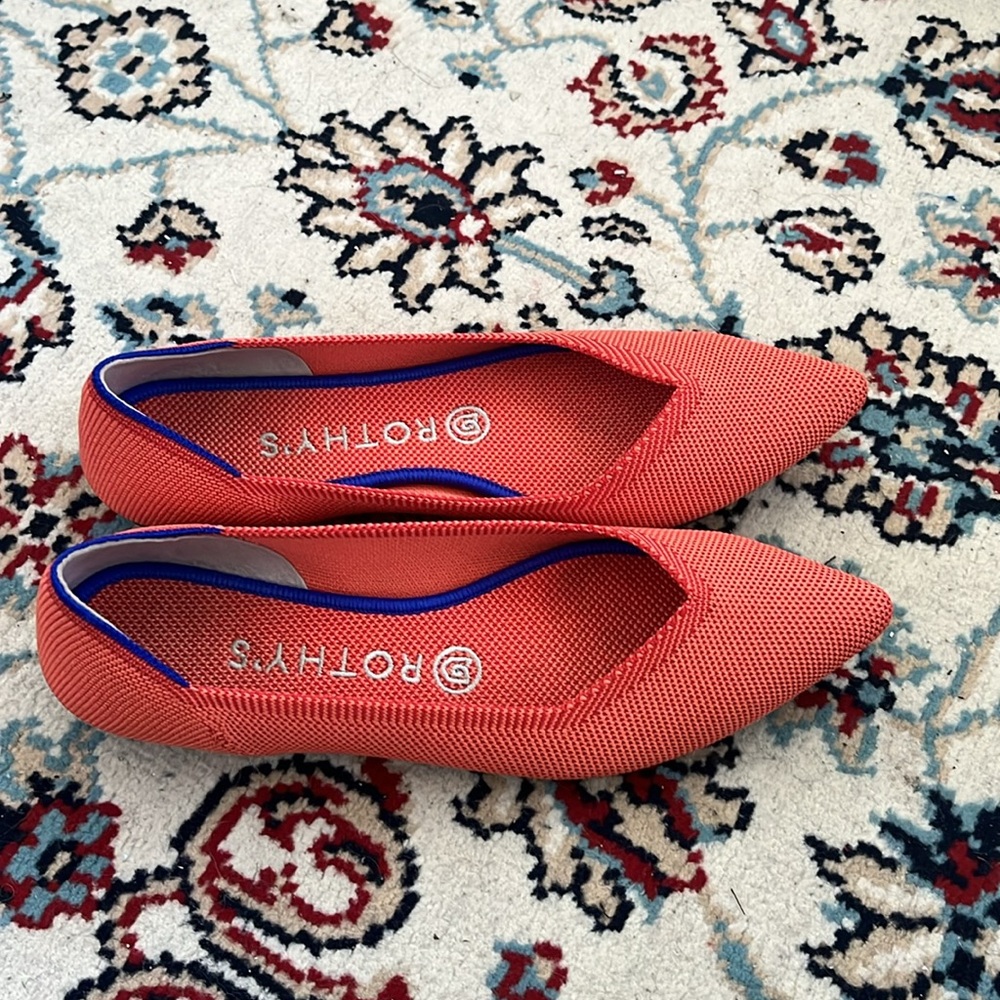 Rothy's Coral Knit Pointed Toe Flats - Picture 3 of 7